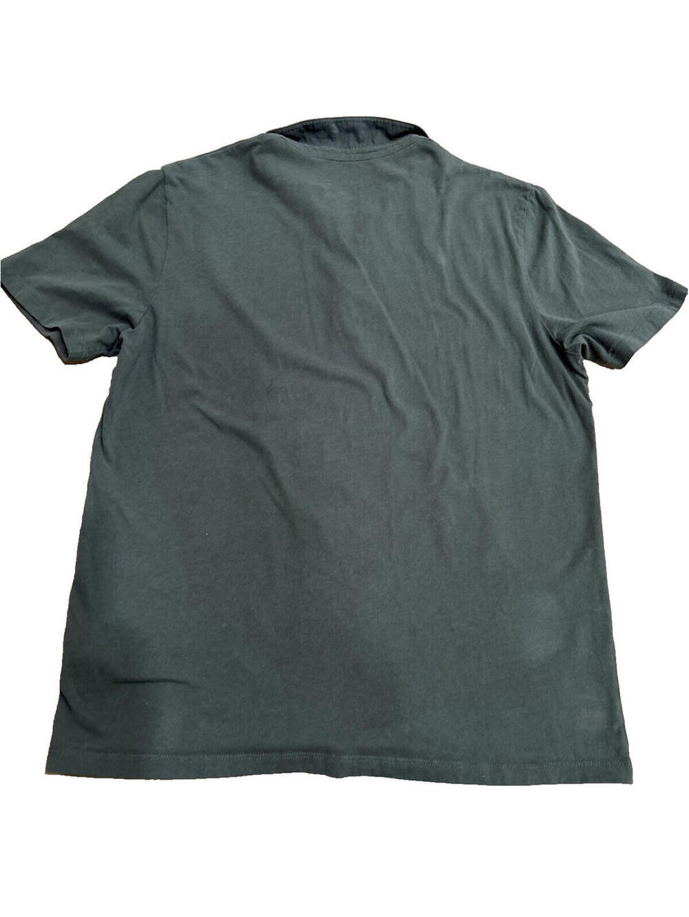 Vintage AllSaints Men’s Polo Shirt XL Fits Smaller Gray Distressed Short Sleeve - Picture 6 of 6